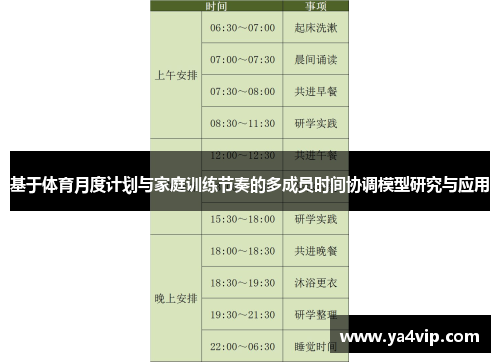 基于体育月度计划与家庭训练节奏的多成员时间协调模型研究与应用